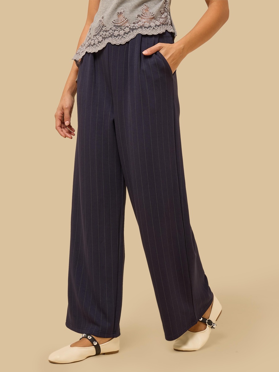 Pleated Modal Wide Leg Pants