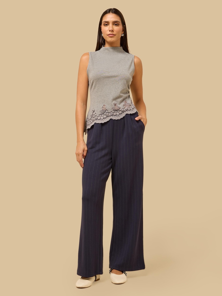 Pleated Modal Wide Leg Pants