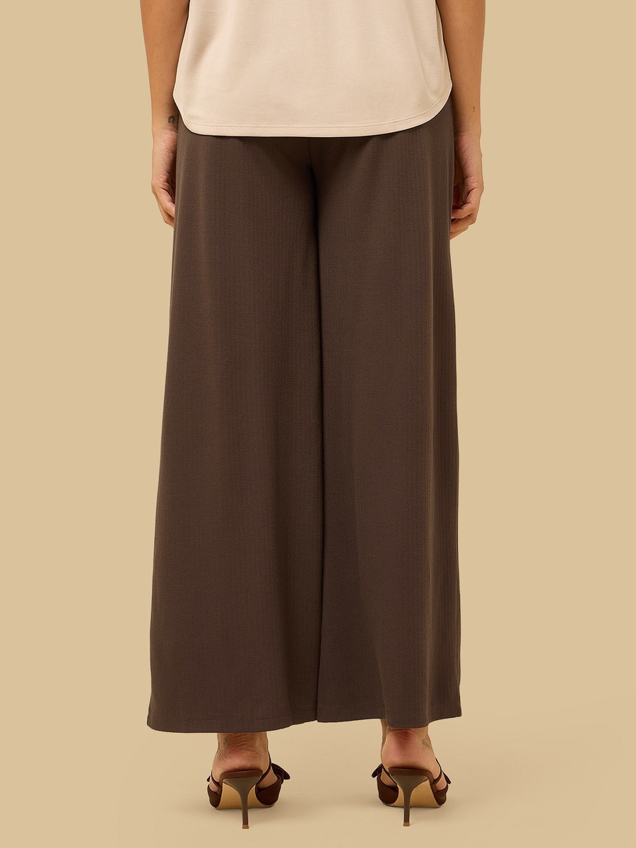 Textured Wide Leg Pants
