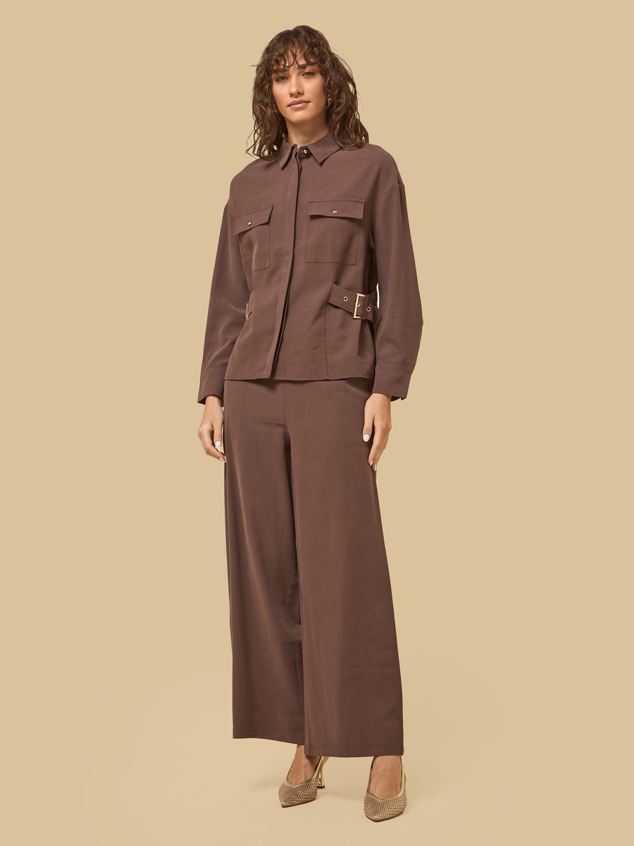 Mid-Rise Wide Leg Pants