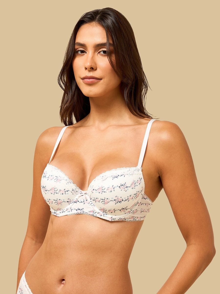 Floral Print Demi Bra