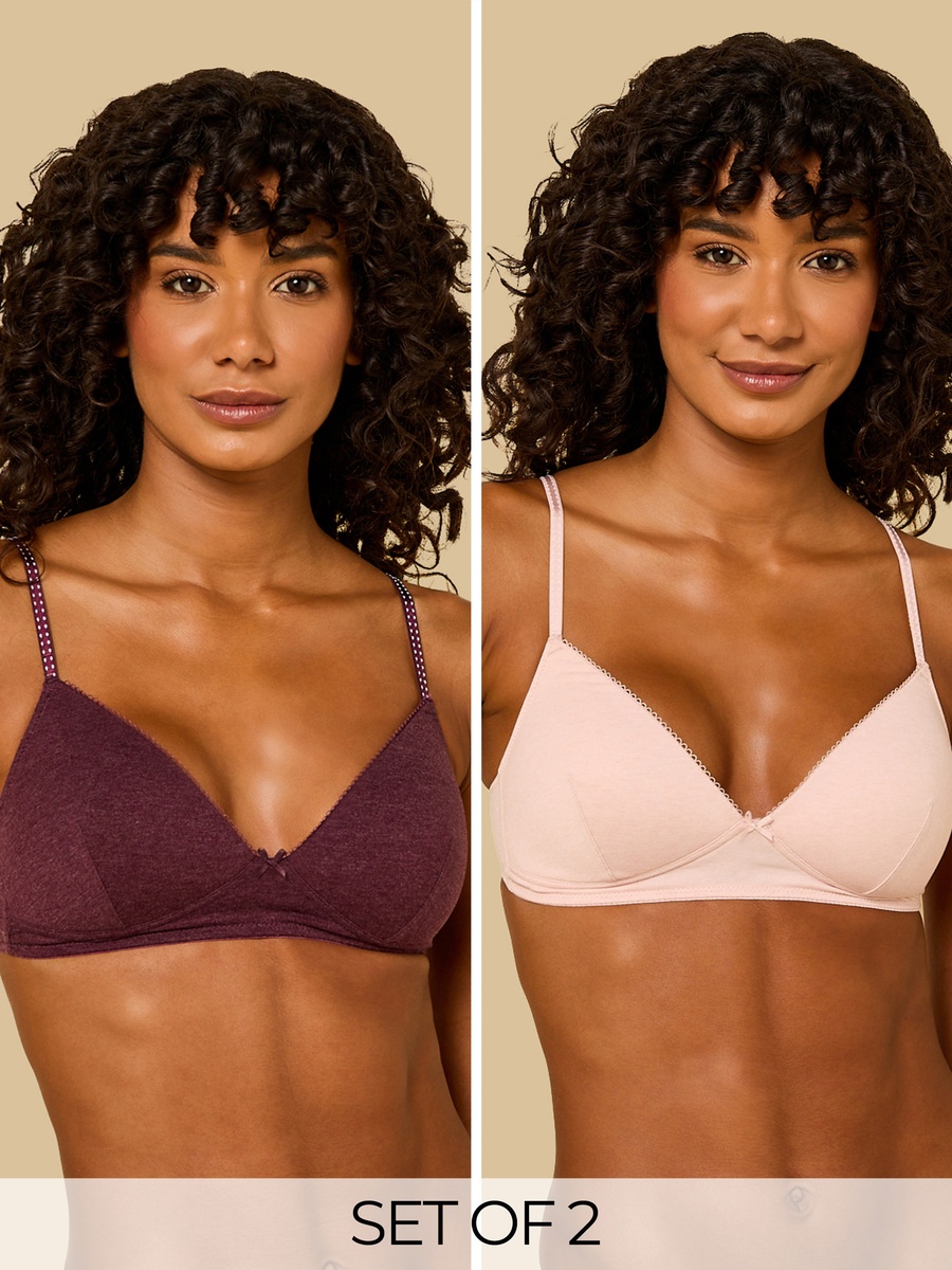 Pack of 2 - Padded A-Frame Bra