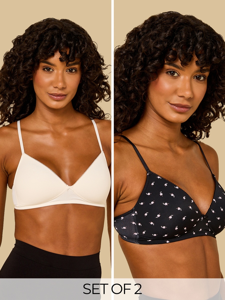 Pack of 2 - Padded A-Frame Bra