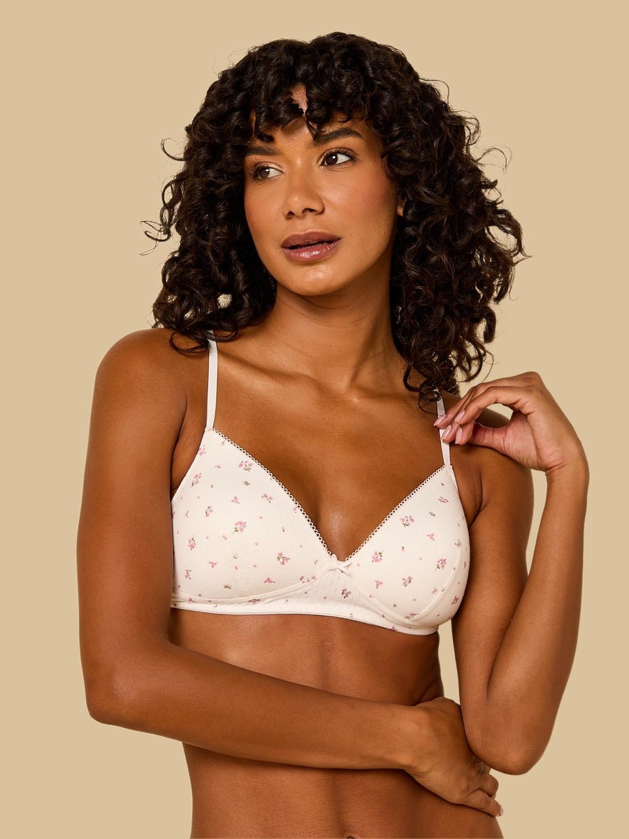 Pack of 2 - Pointelle Padded A-Frame Bra