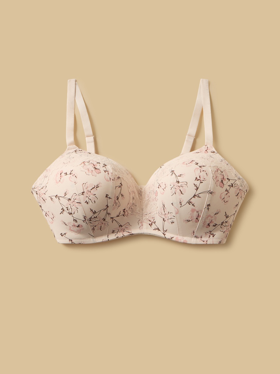 Floral Print Padded Extended Bra