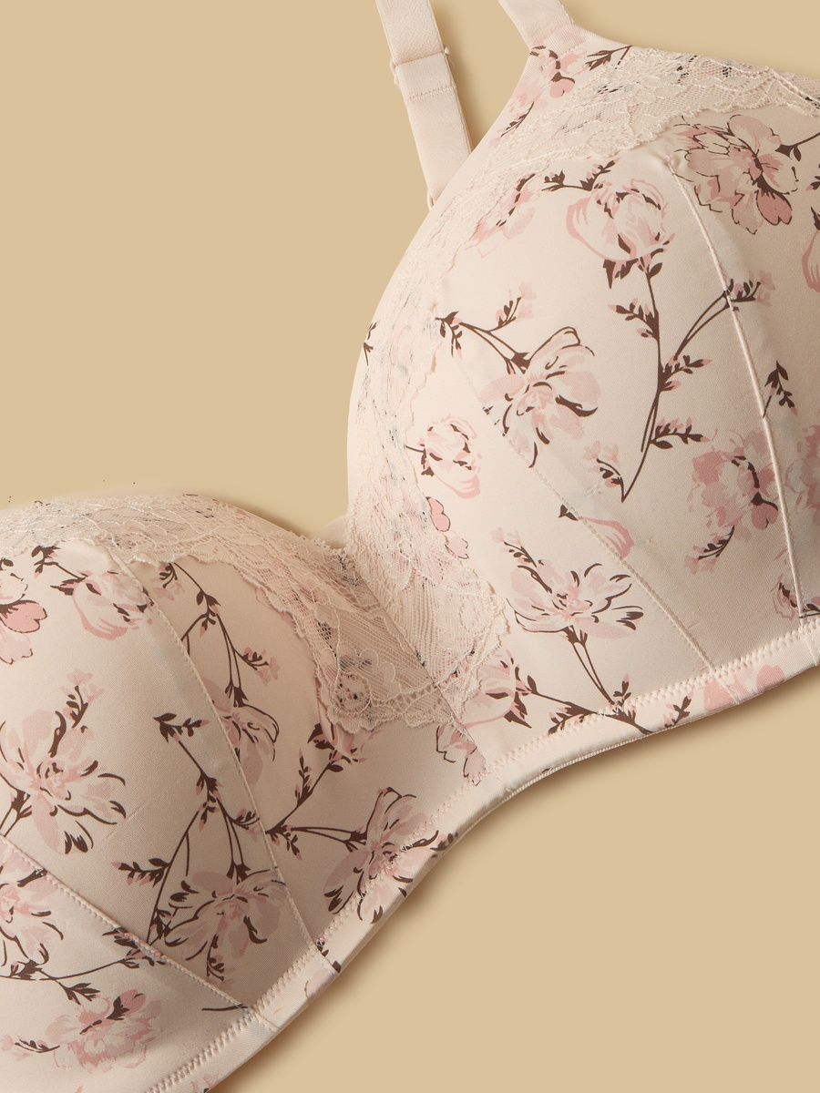 Floral Print Padded Extended Bra