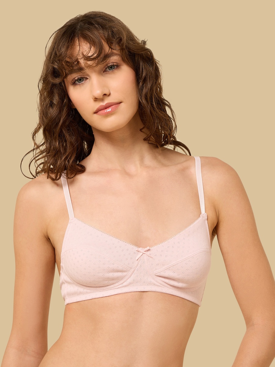 Pack of 2 - Pointelle Cotton Non-Padded Non-Wired Bra