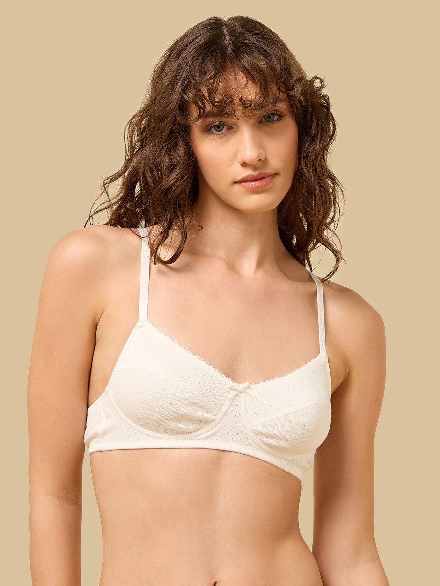 Pack of 2 - Pointelle Cotton Non-Padded Non-Wired Bra