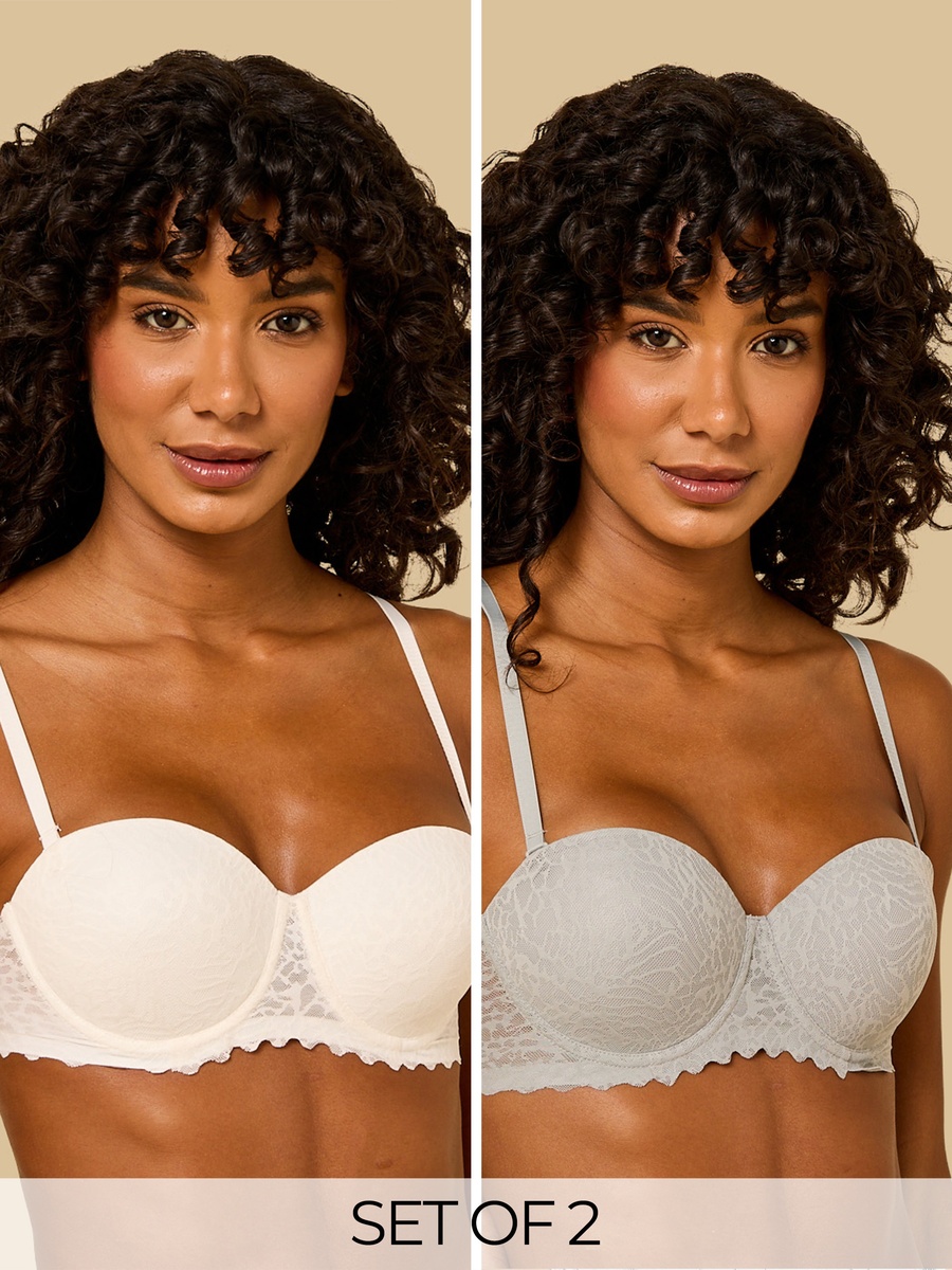 Pack of 2 - Lace Balconette Bra