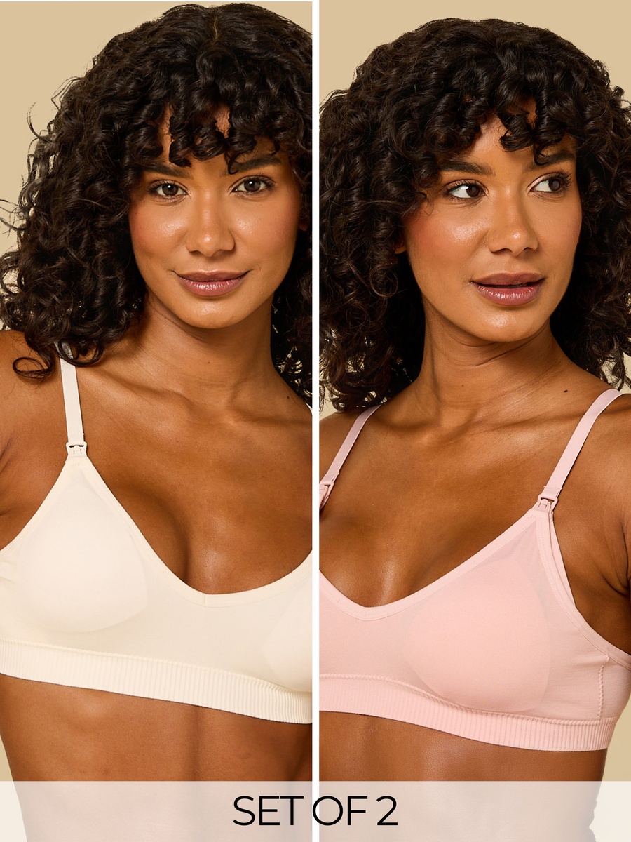 Pack of 2 - Seamless Non-Wired Nursing Bra
