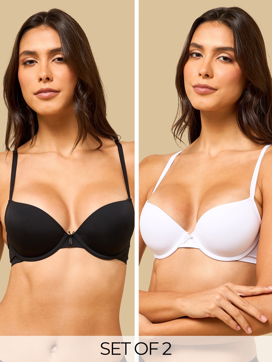 Pack of 2 - Push-Up Wired Demi Bra