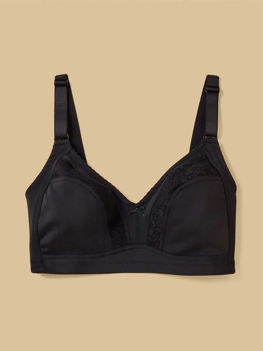Pack of 2 - Lace Panel Non-Padded Bra