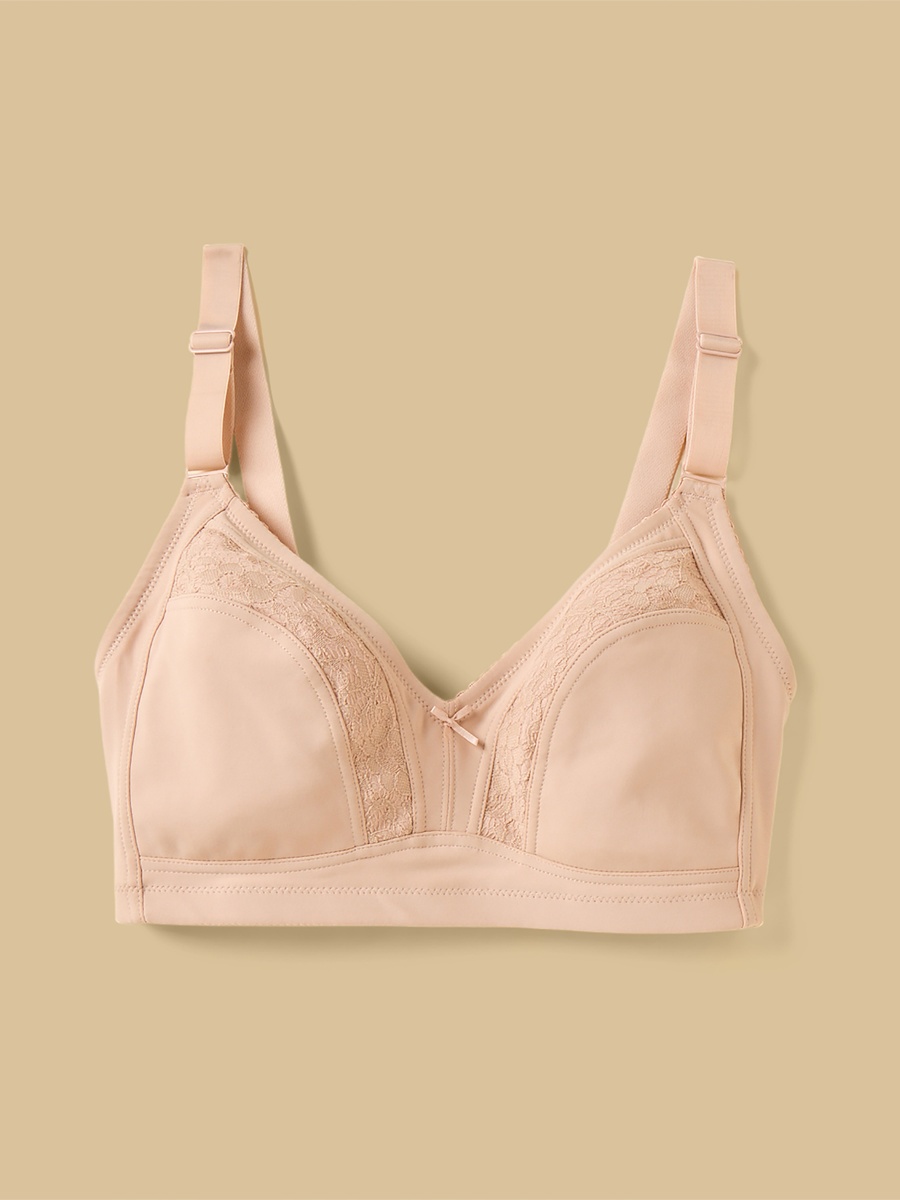 Pack of 2 - Lace Panel Non-Padded Bra