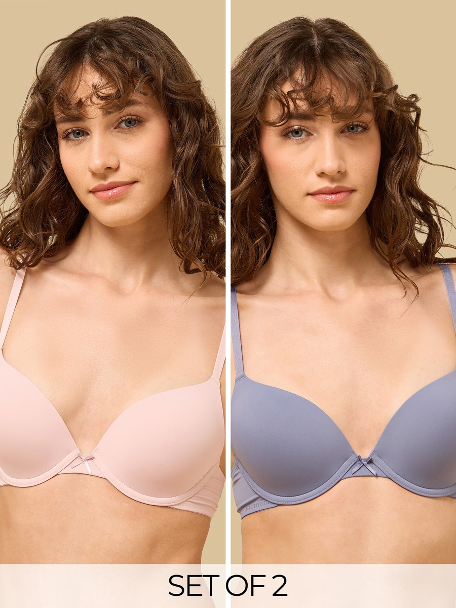 Pack of 2 - Plain Plunge Bra