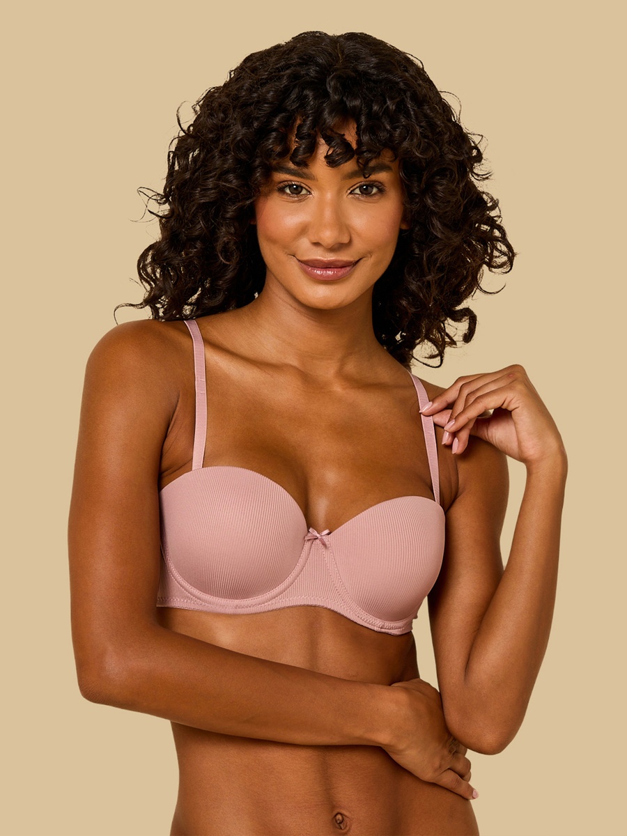 Pack of 3 - Ribbed Wired Balconette Bra