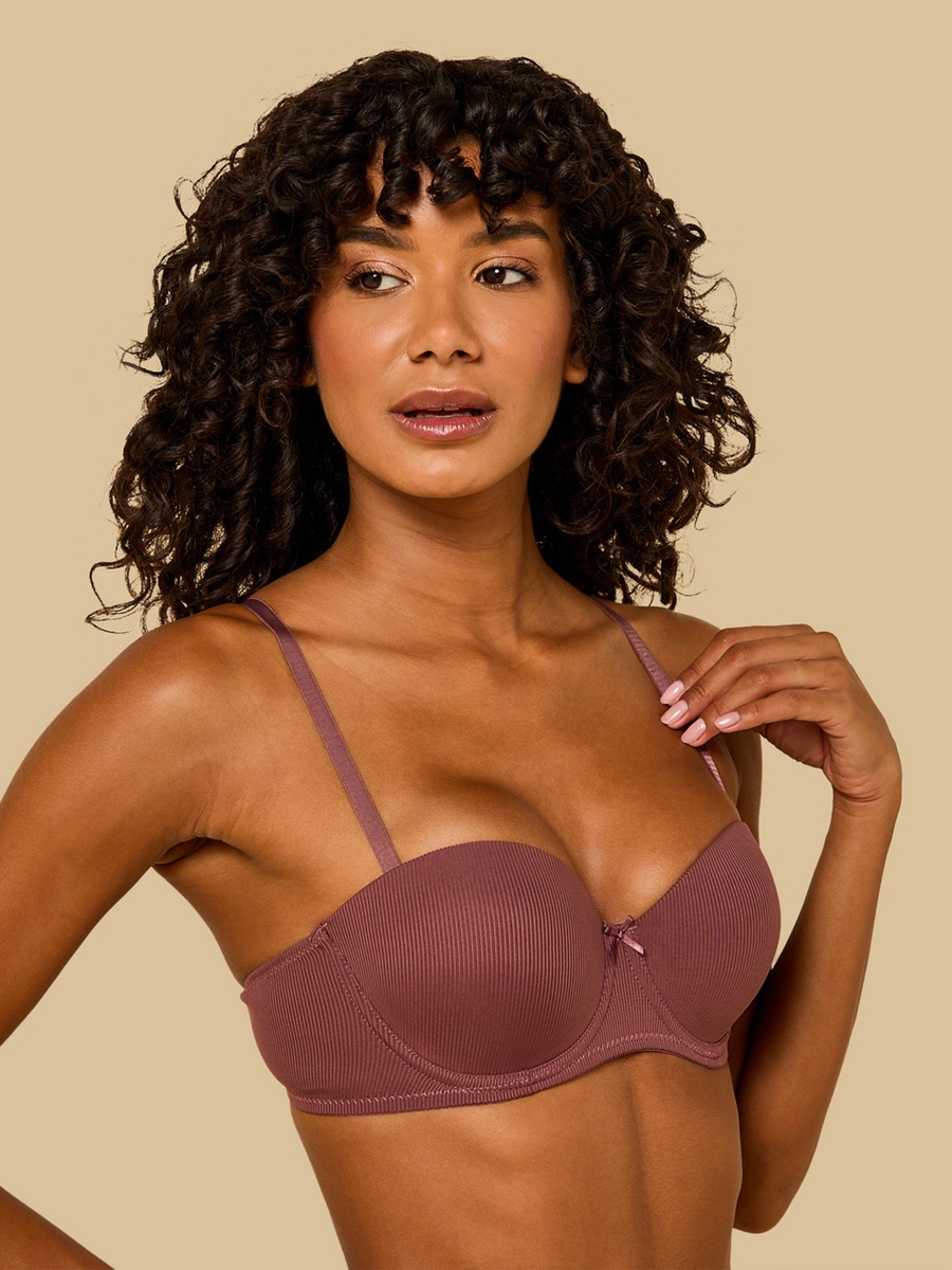 Pack of 3 - Ribbed Wired Balconette Bra