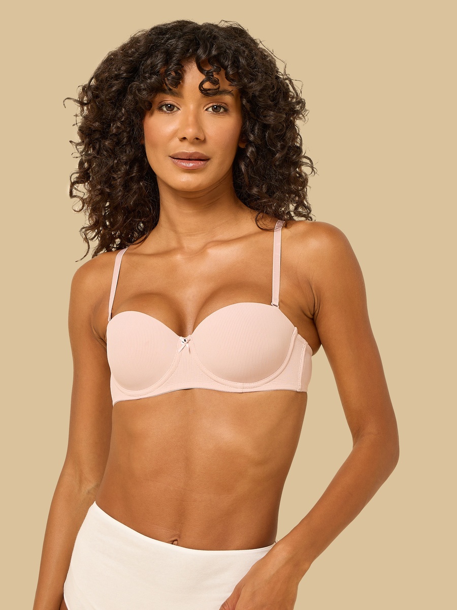 Pack of 3 - Ribbed Balconette Bra