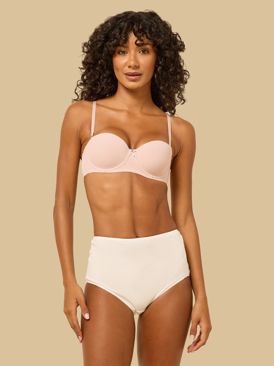 Pack of 3 - Ribbed Balconette Bra