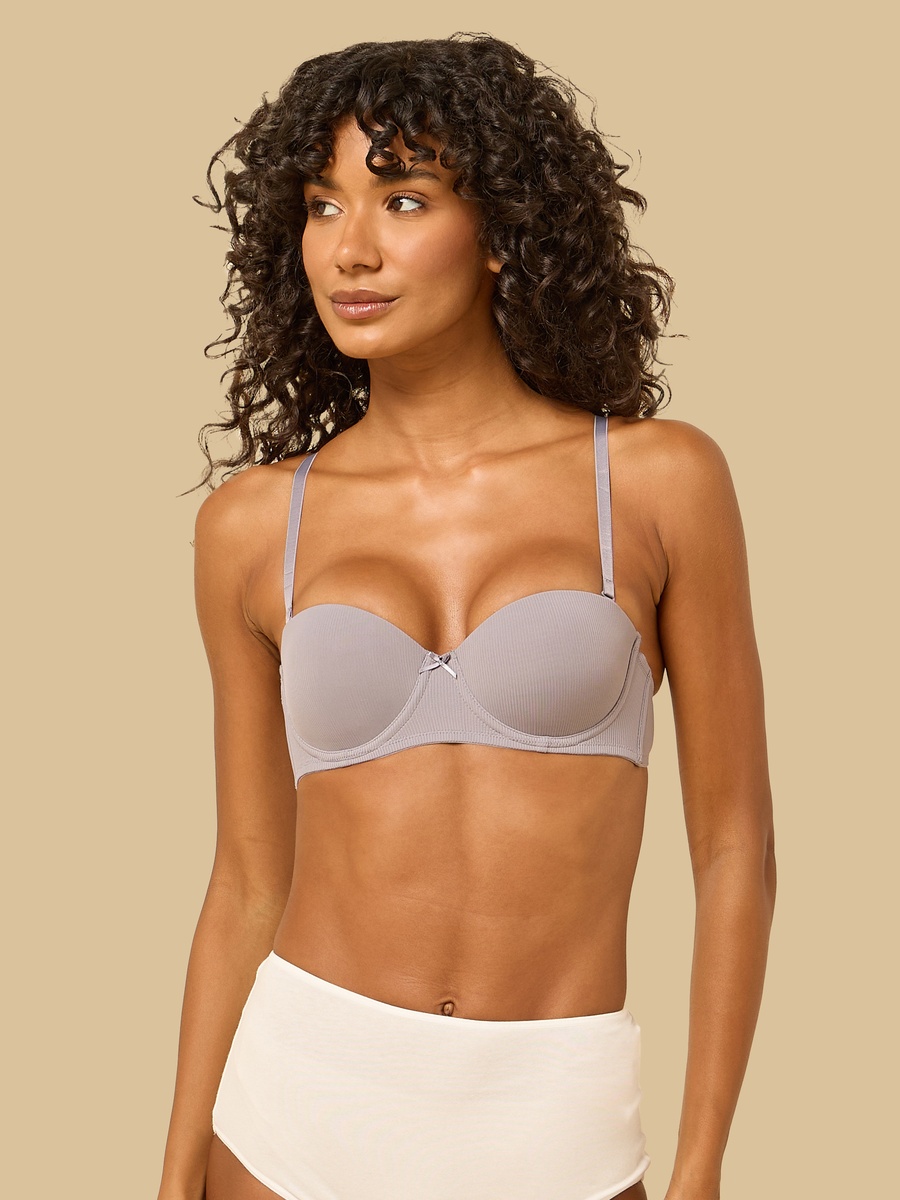 Pack of 3 - Ribbed Balconette Bra