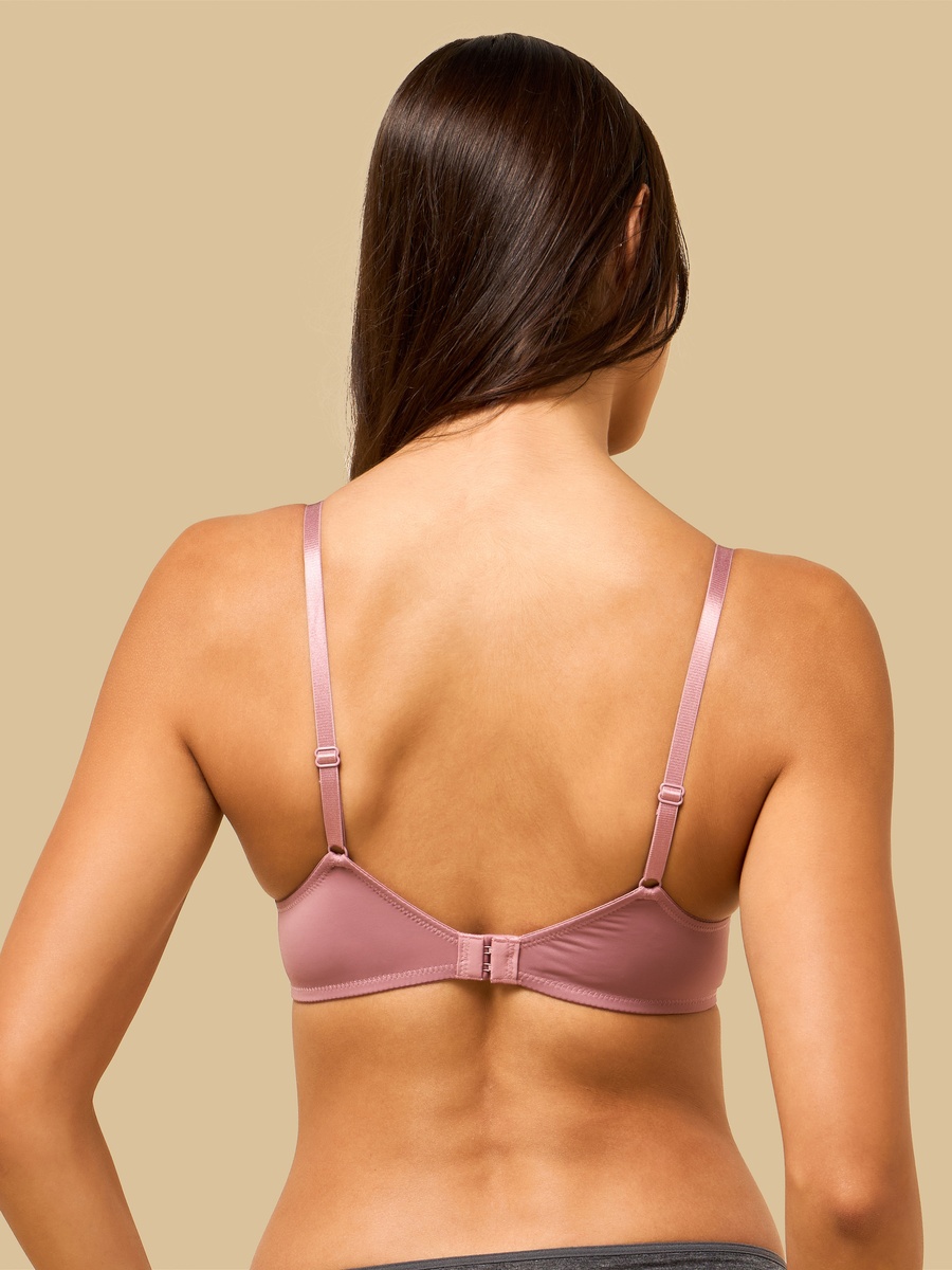 Pack of 3 - Satin Trim Padded Plunge Bra