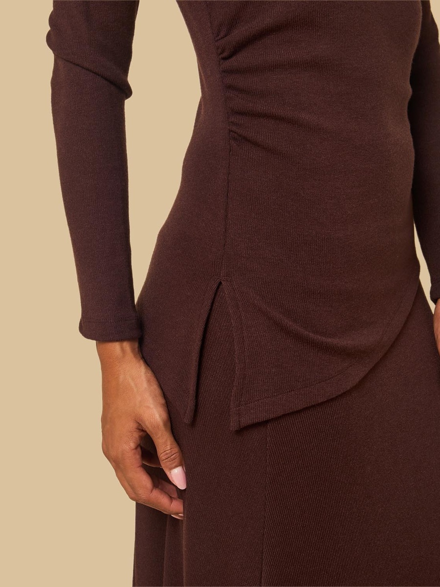 Ribbed Top with Asymmetric Hem