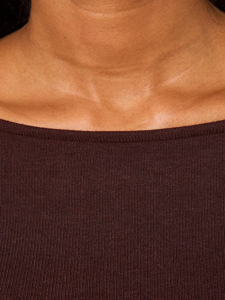 Ribbed Top with Asymmetric Hem
