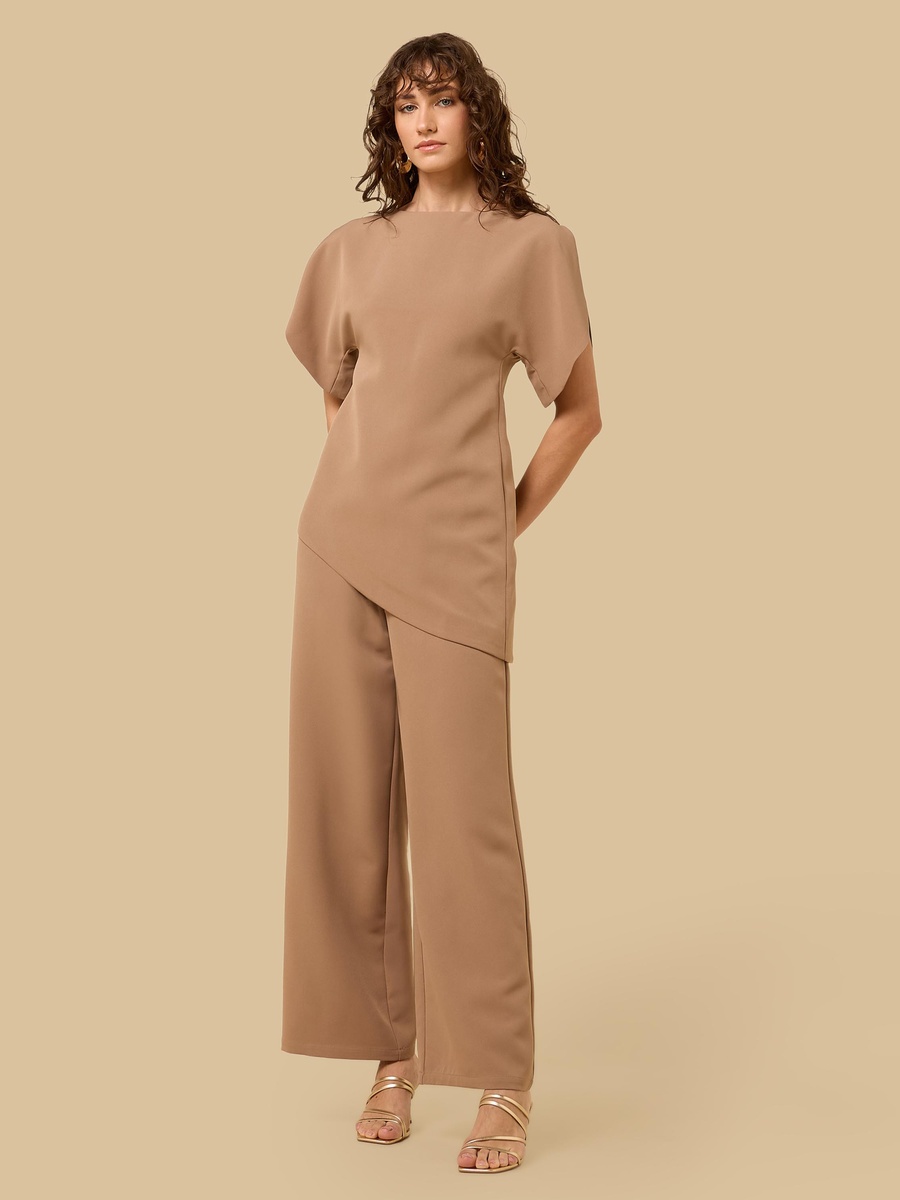 Asymmetrical Top with Tulip Sleeves