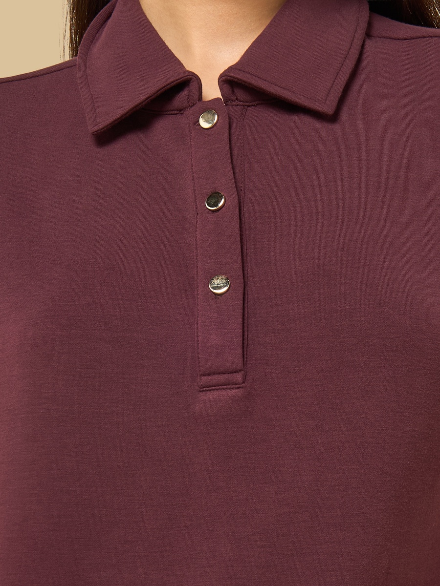 Modal Polo Top with Button Detail