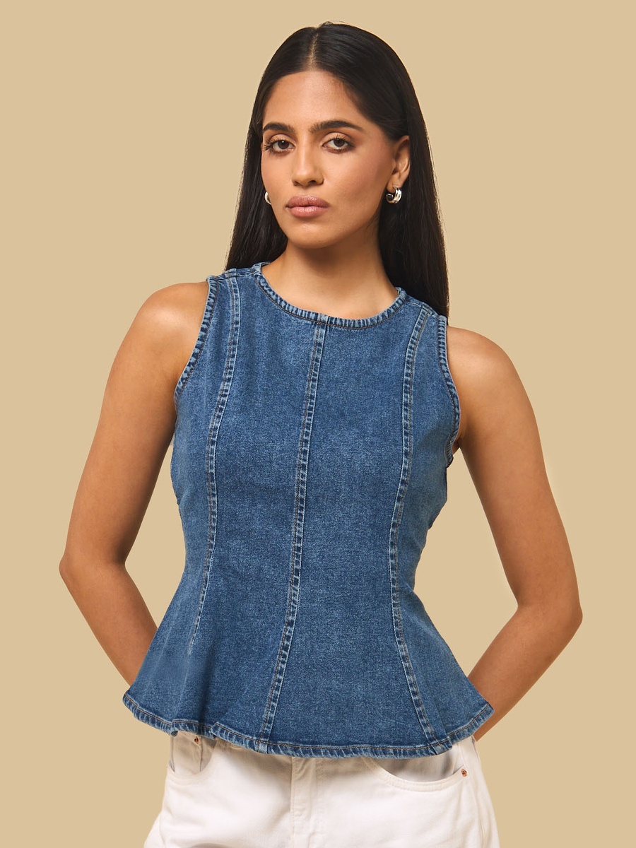 Sleeveless Peplum Top
