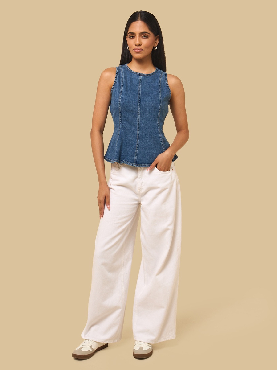 Sleeveless Peplum Top