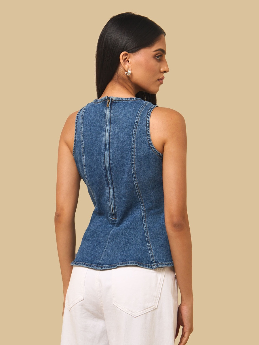 Sleeveless Peplum Top