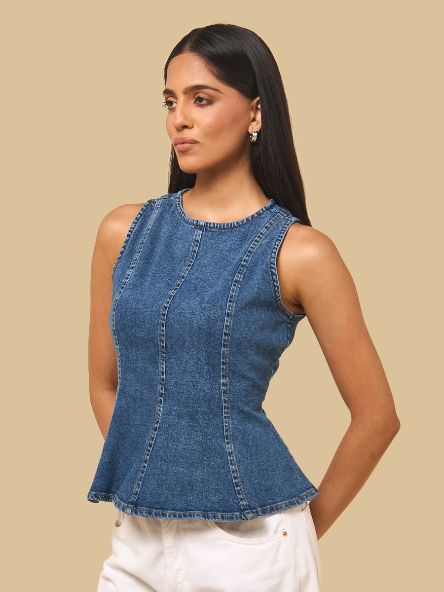 Sleeveless Peplum Top