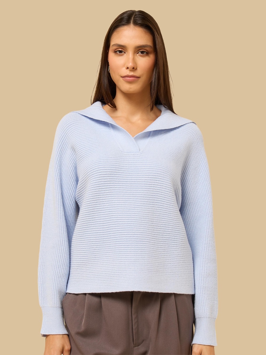 Textured Collared Jumper