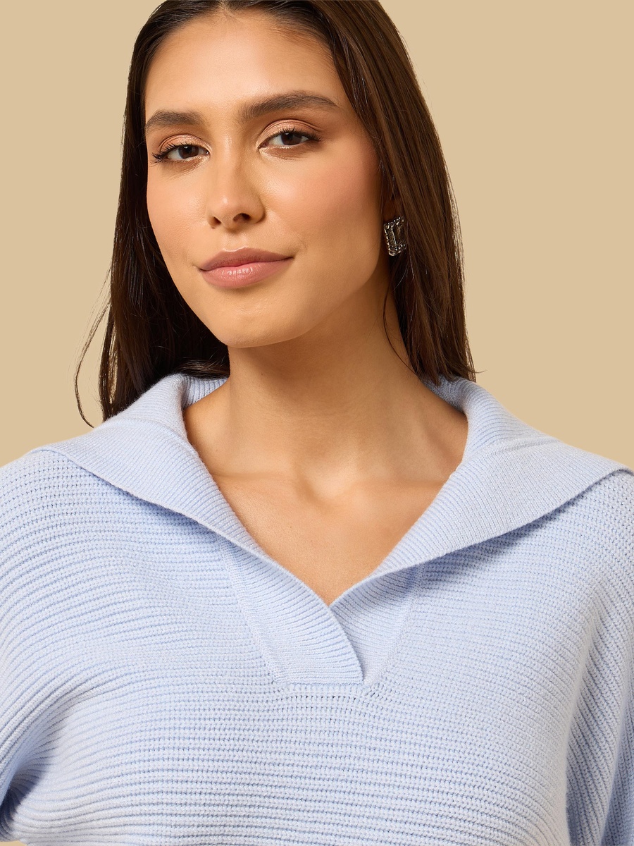 Textured Collared Jumper