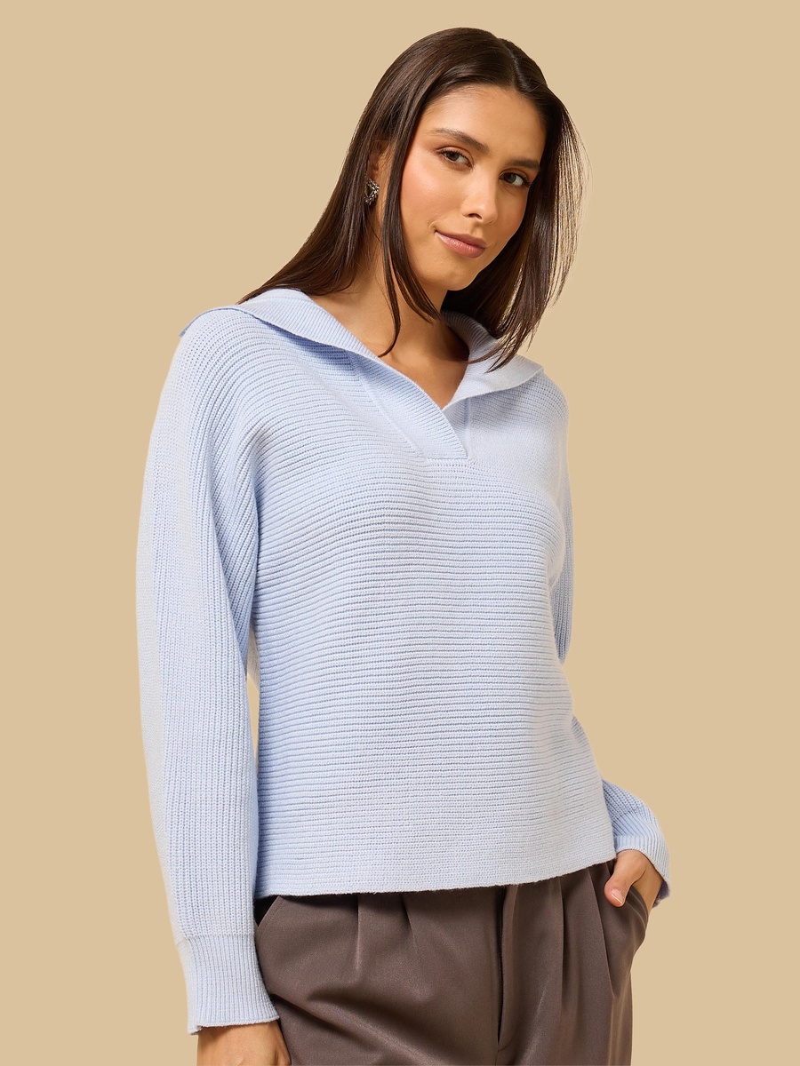 Textured Collared Jumper