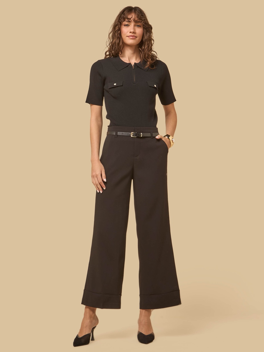 Ribbed Sweater with Tipping Detail