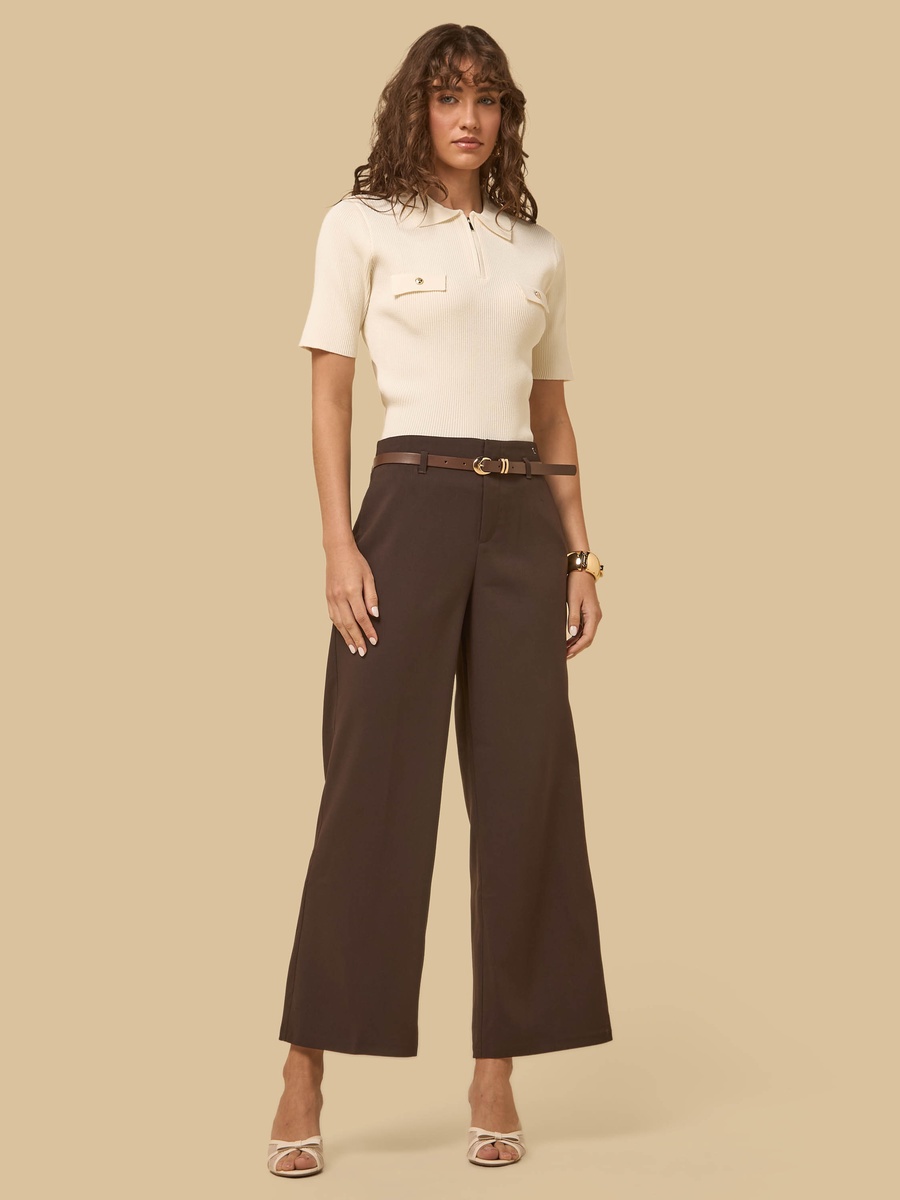 Ribbed Sweater with Tipping Detail