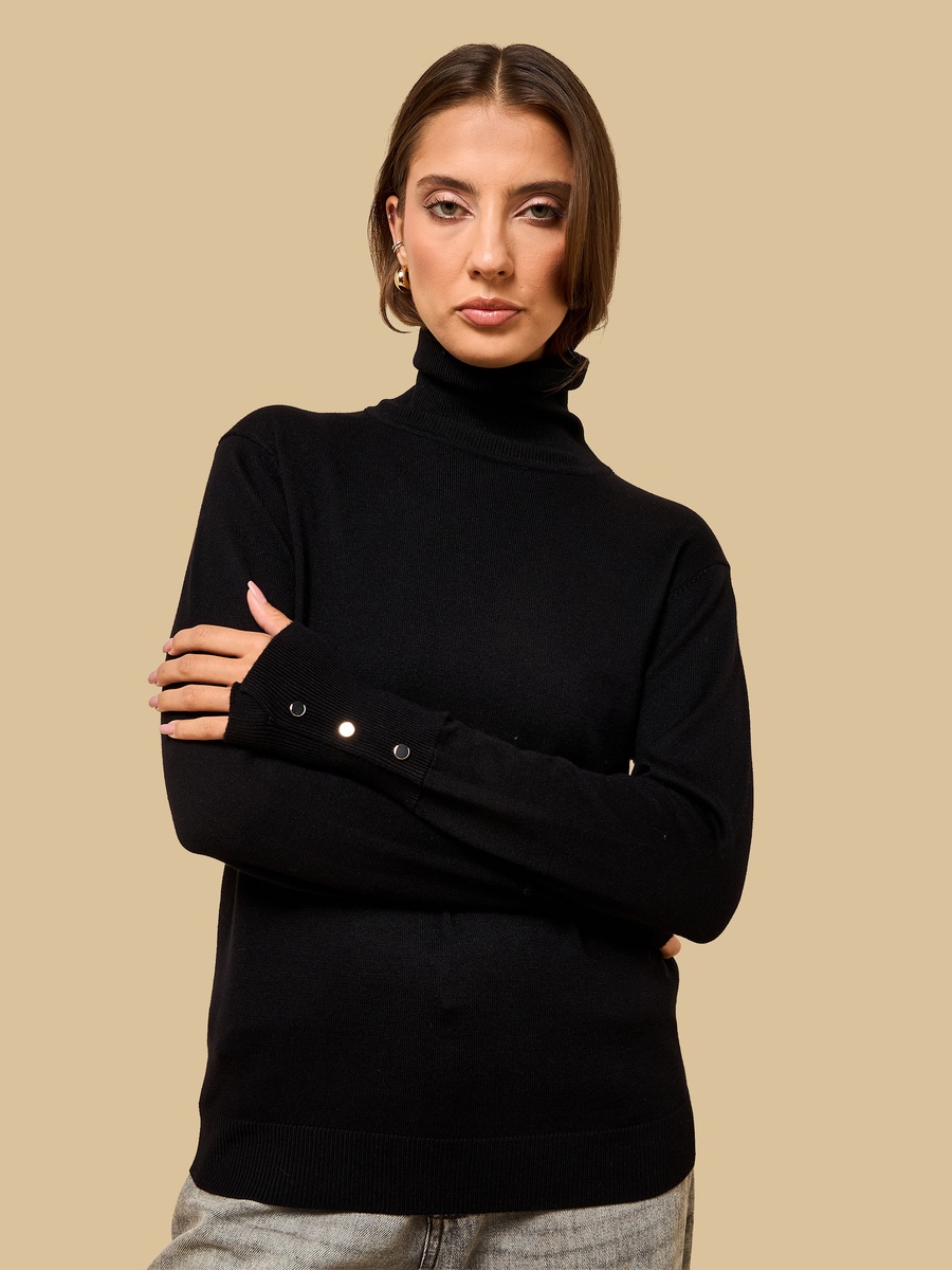 Textured Turtle Neck Sweater