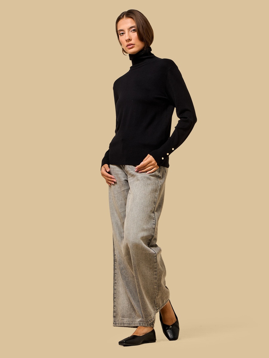 Textured Turtle Neck Sweater