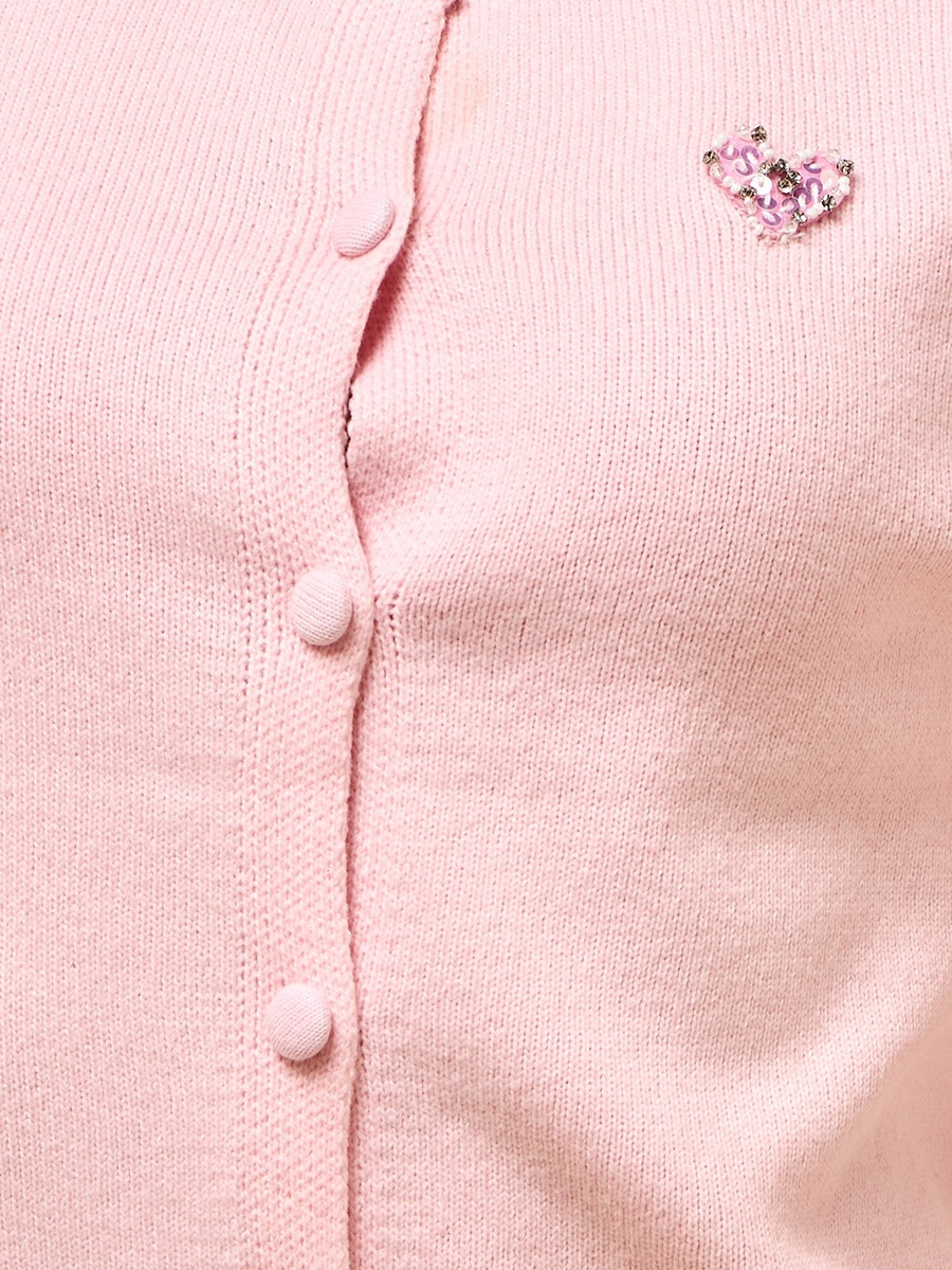 Heart Embellished Cardigan