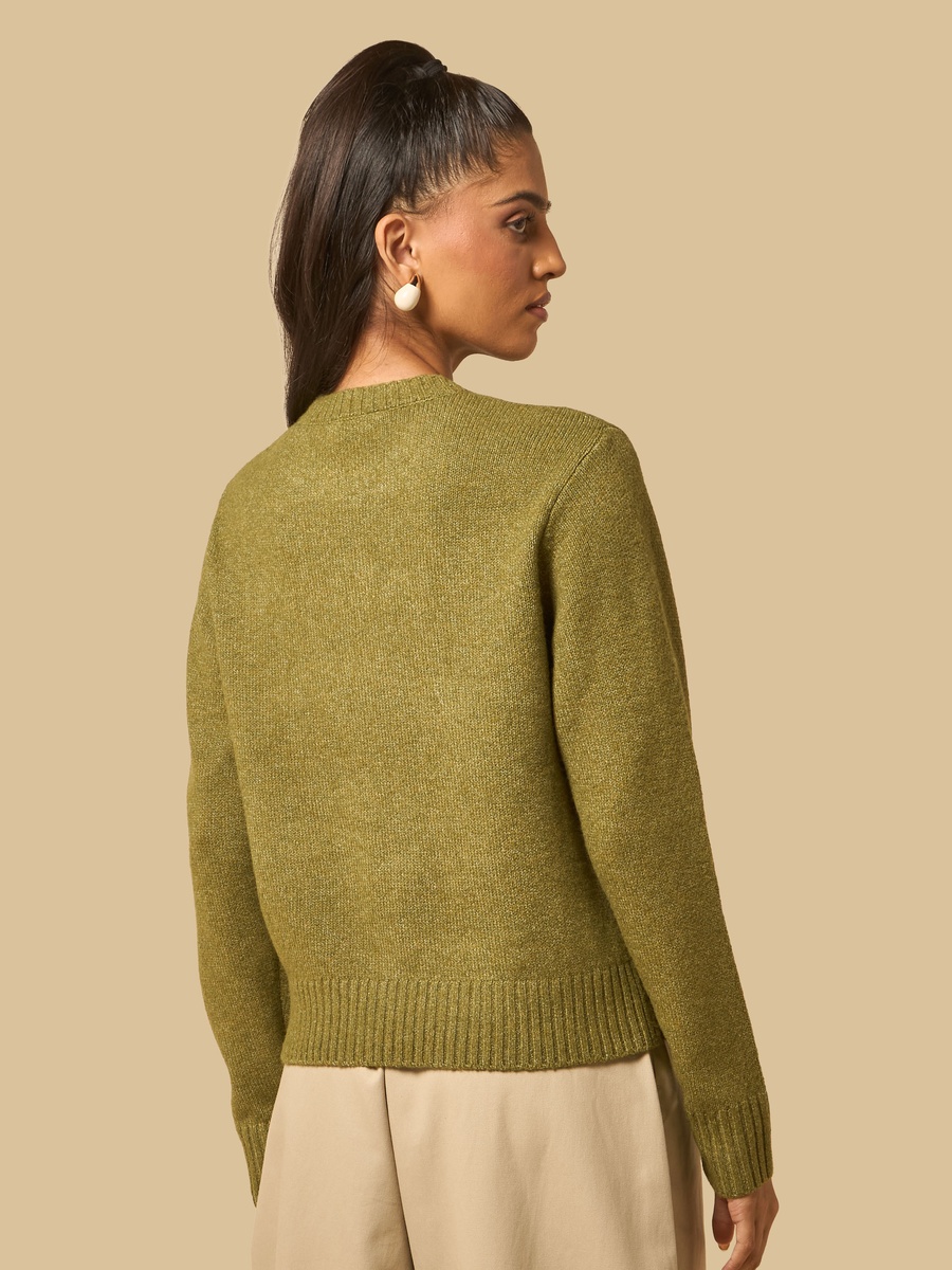 Matcha Embroidered Sweater