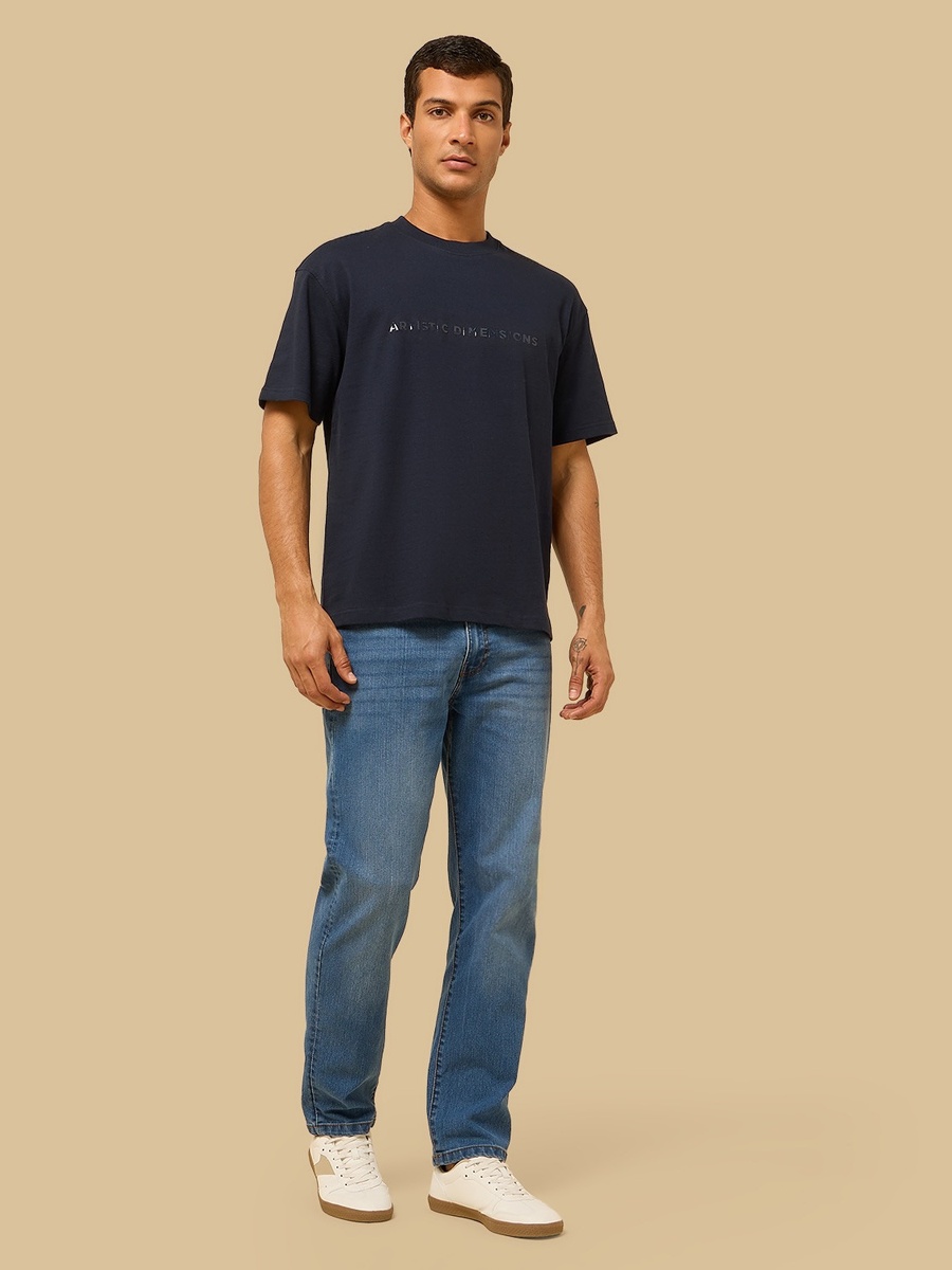 Typographic Print Oversized T-Shirt