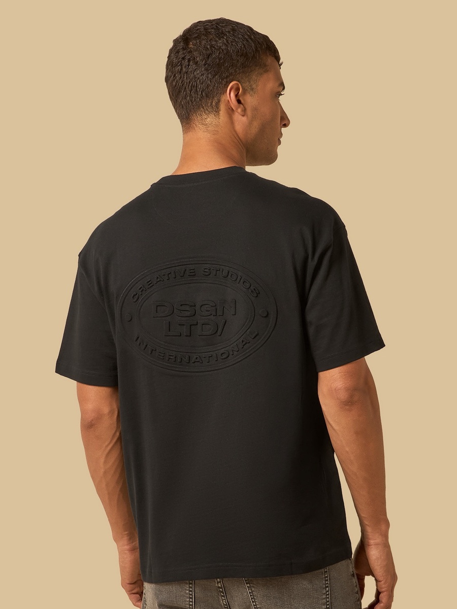 Embossed Print Oversized T-Shirt