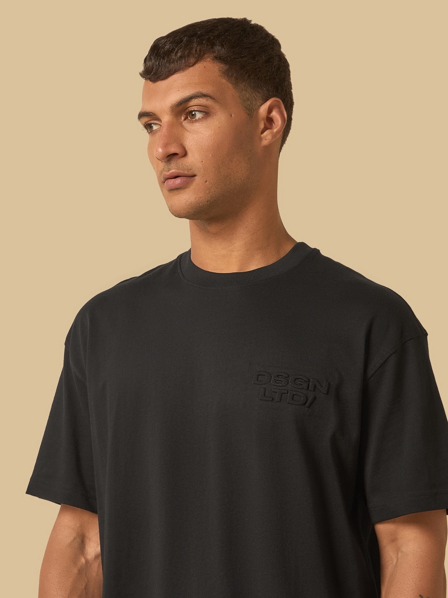 Embossed Print Oversized T-Shirt