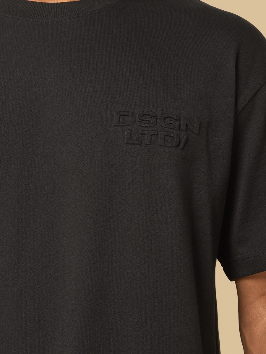 Embossed Print Oversized T-Shirt
