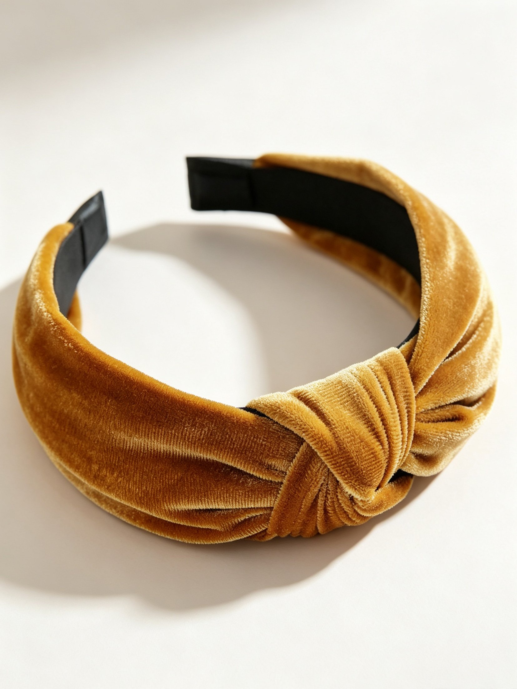 طوق شعر أصفر سادة