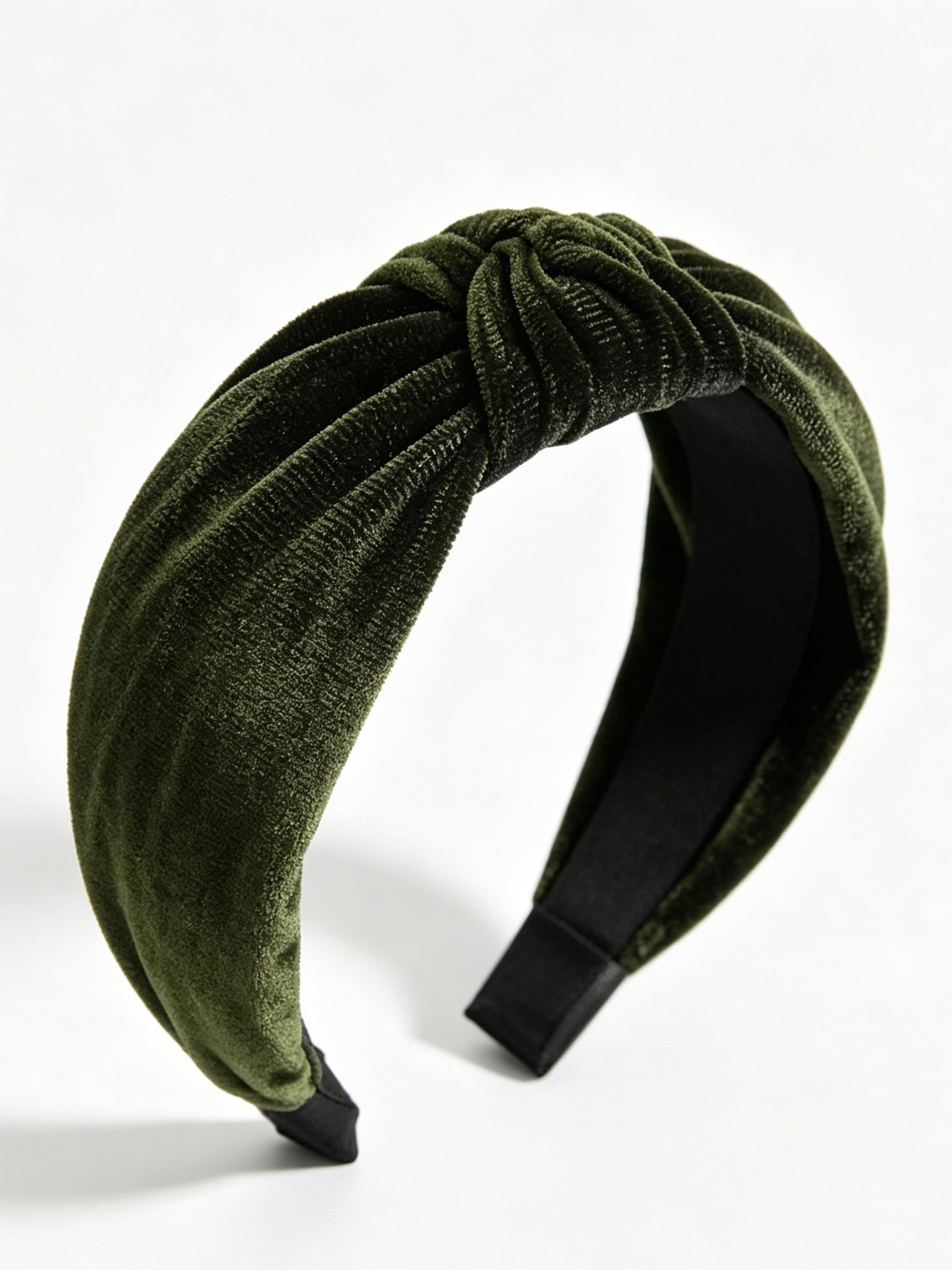 Dark Green Velvet Knot Headband