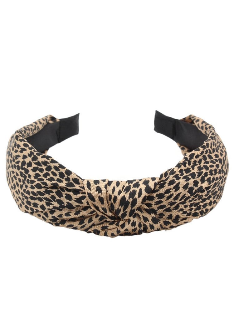 Vintage Leopard Knotted Headband