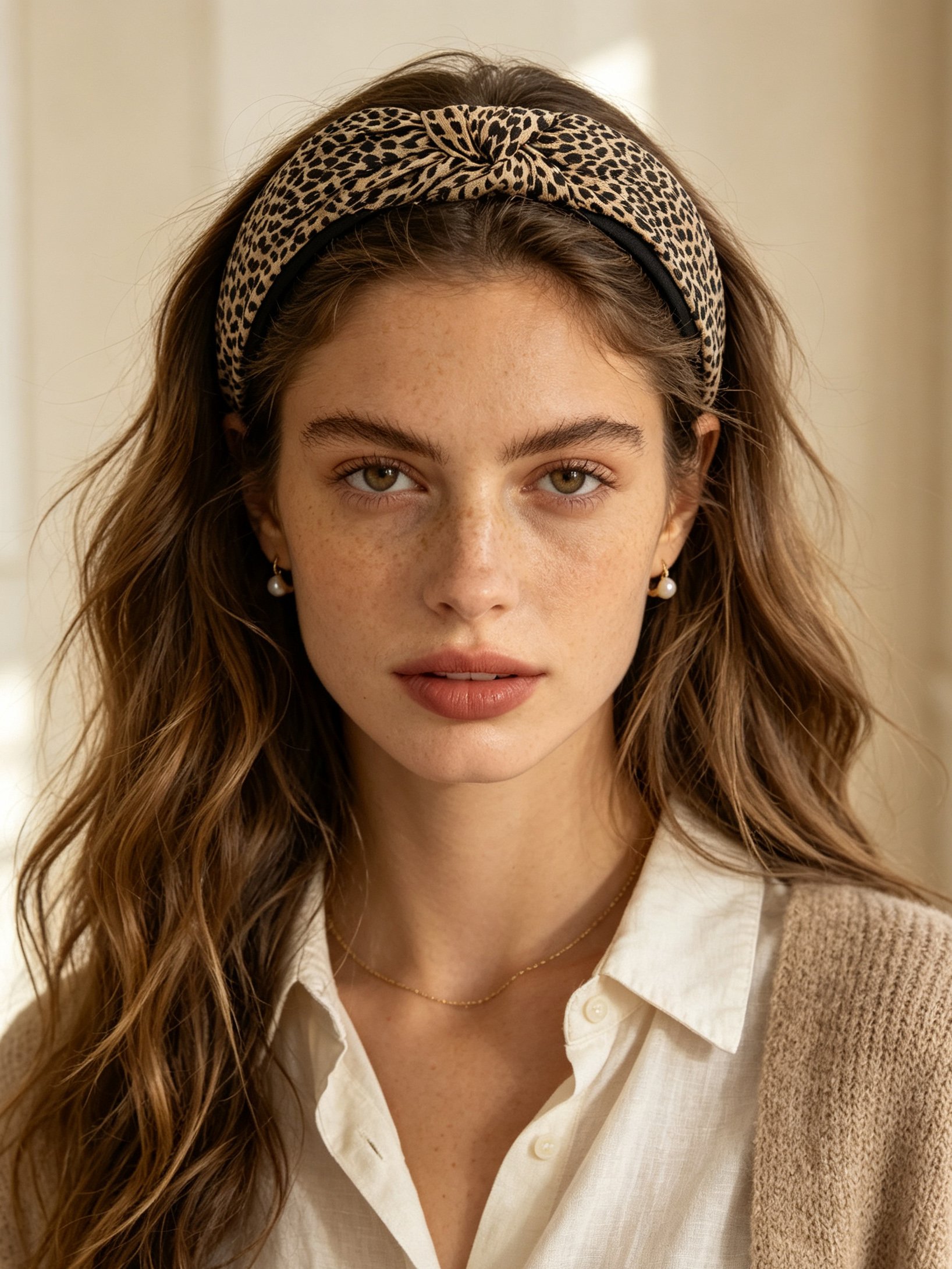 Vintage Leopard Knotted Headband