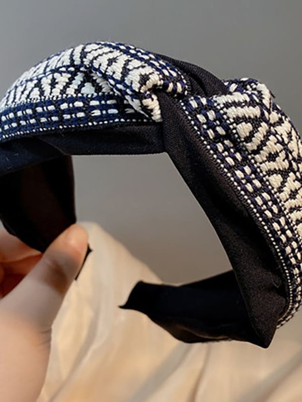 Korean Style Vintage Wide Cross Headband